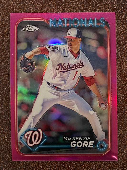 MacKenzie Gore - 2024 Topps Chrome - Pink Refractor - Nationals