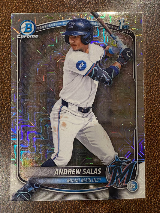 Andrew Salas - 2025 Bowman Chrome - 1st Mojo - Marlins