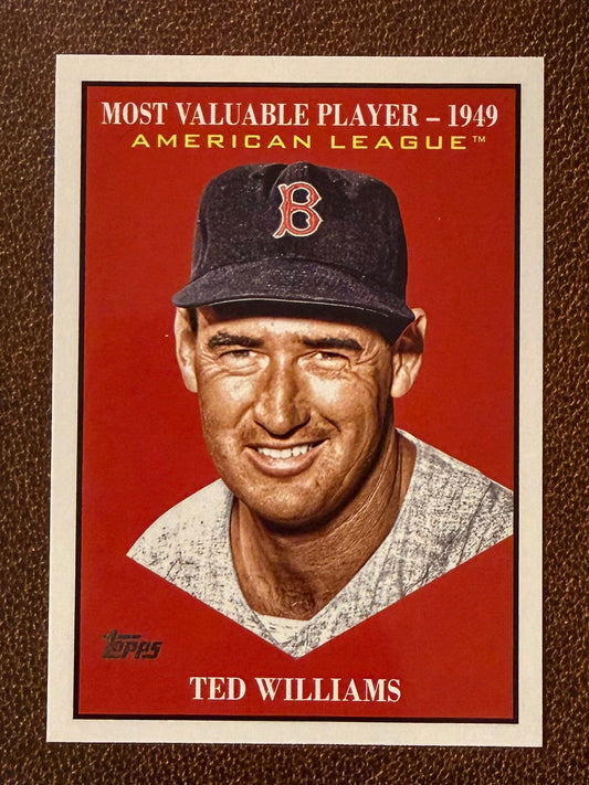 Ted Williams - 2025 Topps Update - MVP Insert - Red Sox