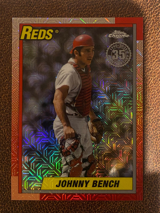 Johnny Bench - 2025 Topps Update - 1990 Mojo Refractor - Reds