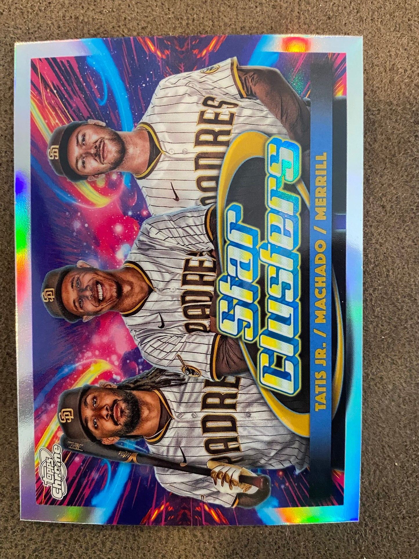 Manny Machado/Fernando Tatis Jr./Jackson Merrill - 2025 Topps Chrome Cosmic - Star Clusters Insert - Padres