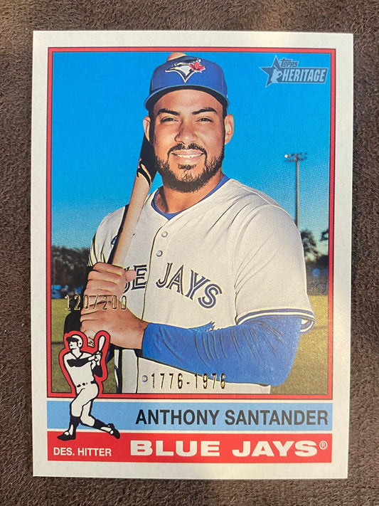 Anthony Santander - 2025 Topps Heritage High Number - Bicentennial /200 - Blue Jays