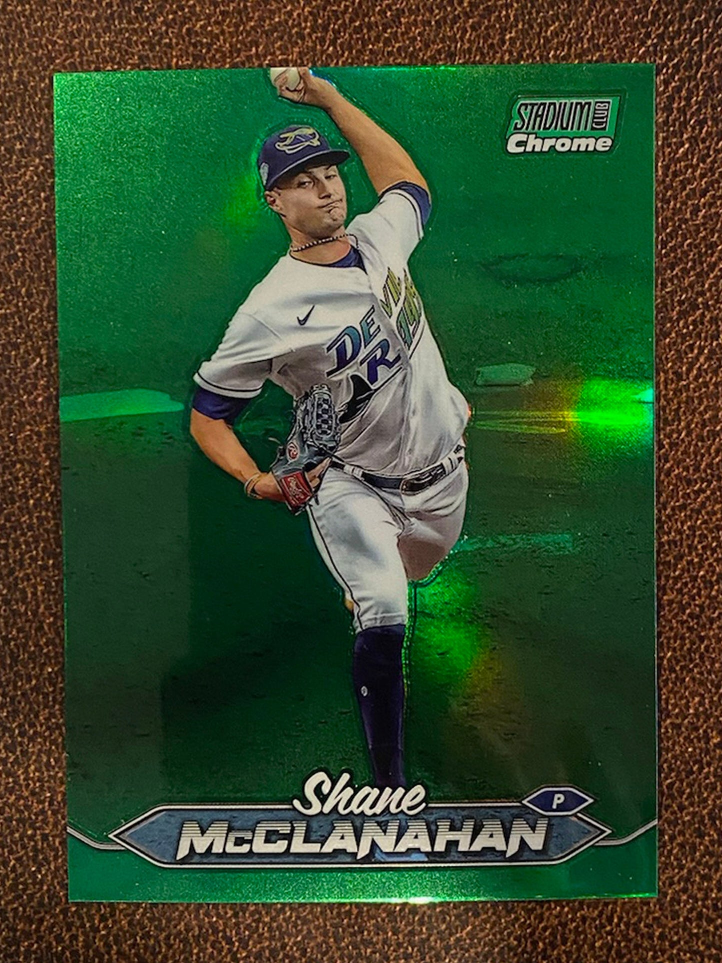 Shane McClanahan - 2024 Topps Stadium Club - Green Chrome Refractor - Rays