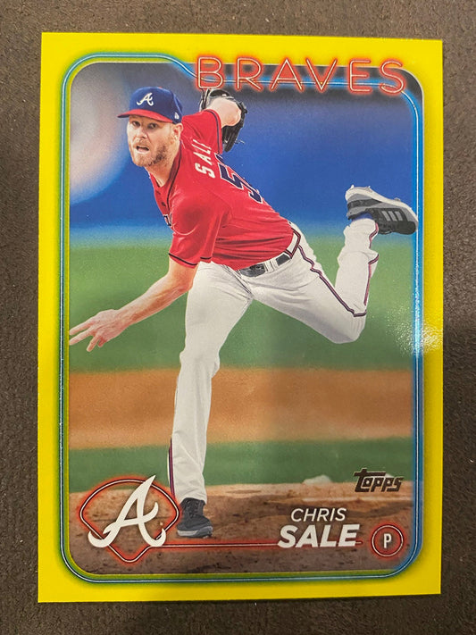 Chris Sale - 2024 Topps Series 2 - Yellow Parallels - Braves