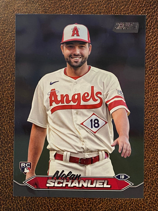 Nolan Schanuel - 2024 Topps Stadium Club - Black Foil - Angels