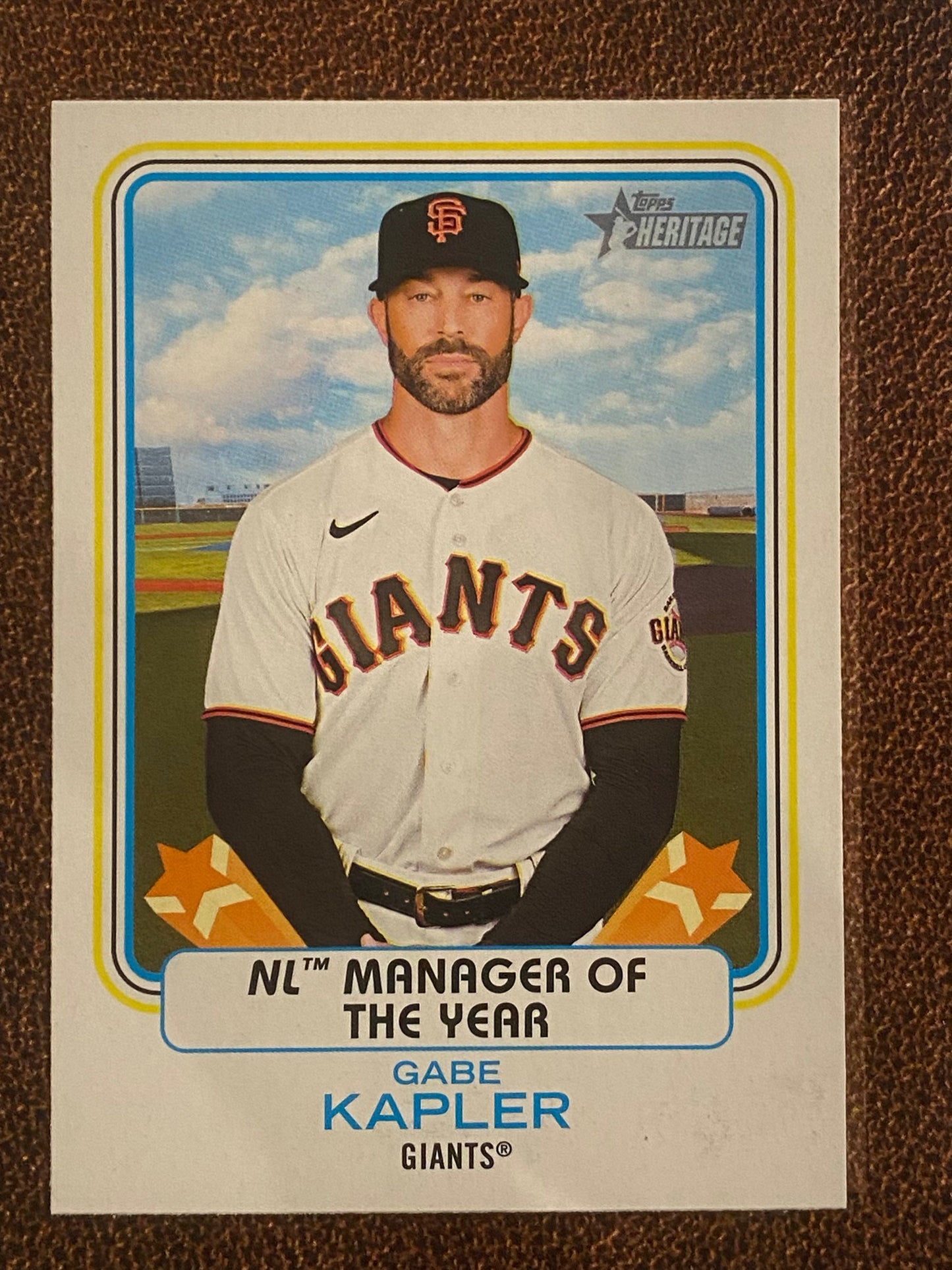 Gabe Kapler - 2022 Topps Heritage High Number - Award Winners - Giants