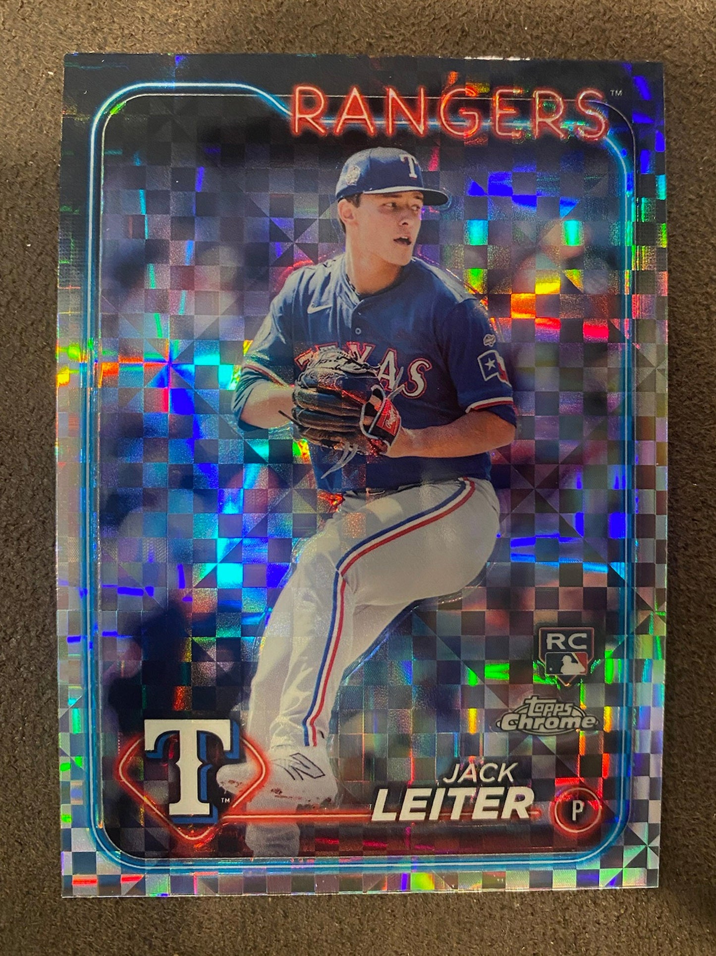 Jack Leier - 2024 Topps Chrome - XFractor - Rangers