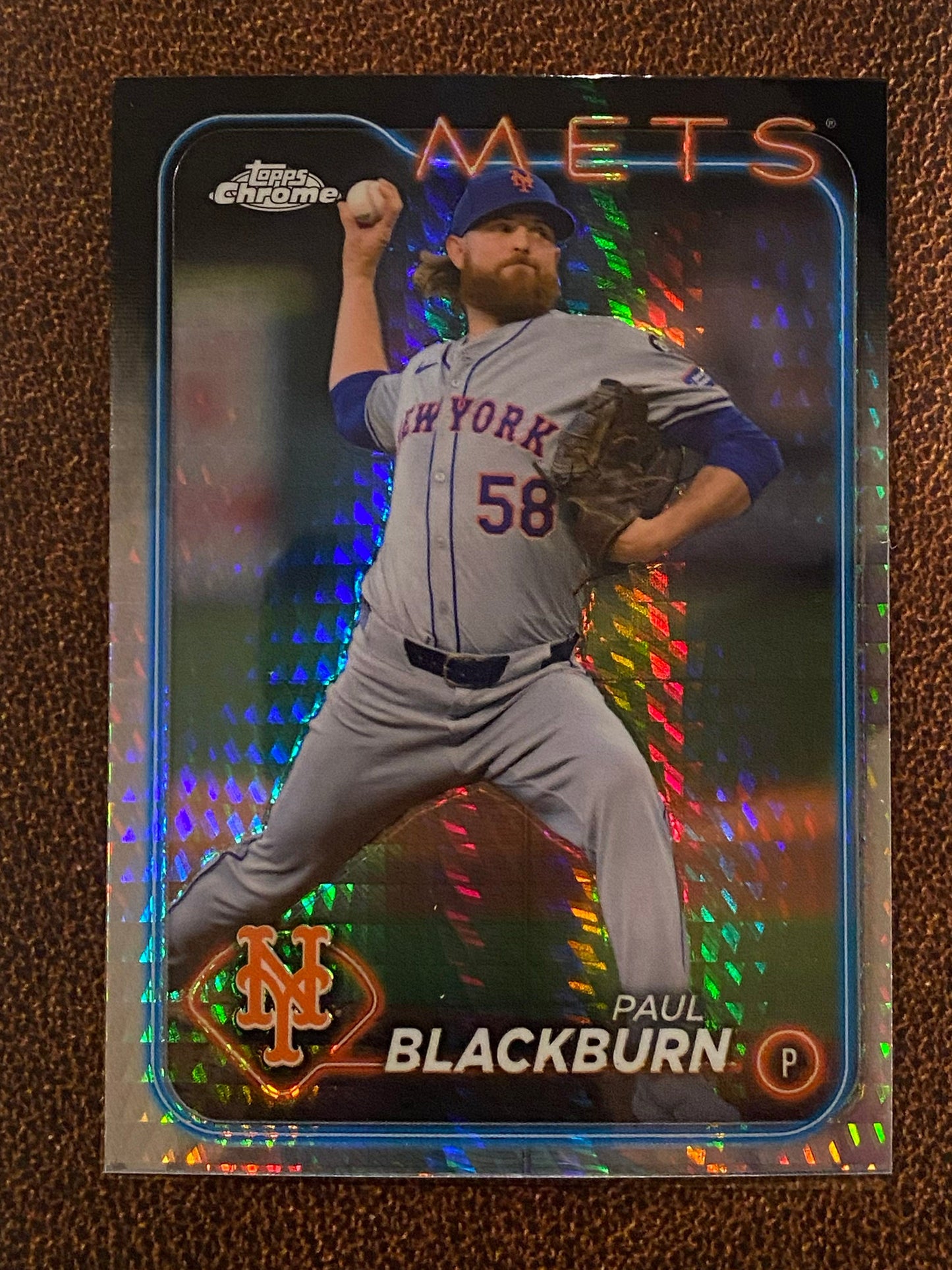 Paul Blackburn - 2024 Topps Chrome Update - Prism Refractor - Mets