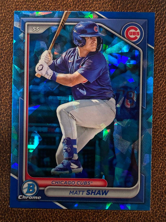 Matt Shaw - 2024 Bowman Chrome - Sapphire - Cubs