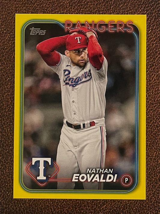 Nathan Eovaldi - 2024 Topps Series 1 - Yellow Parallel - Rangers