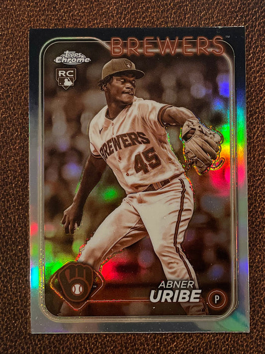 Abner Uribe - 2024 Topps Chrome - Sepia Refractor - Brewers