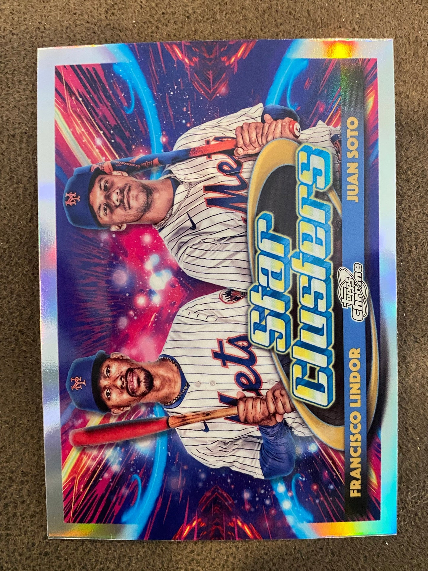 Juan Soto/Francisco Lindor - 2025 Topps Chrome Cosmic - Star Clusters Insert - Mets