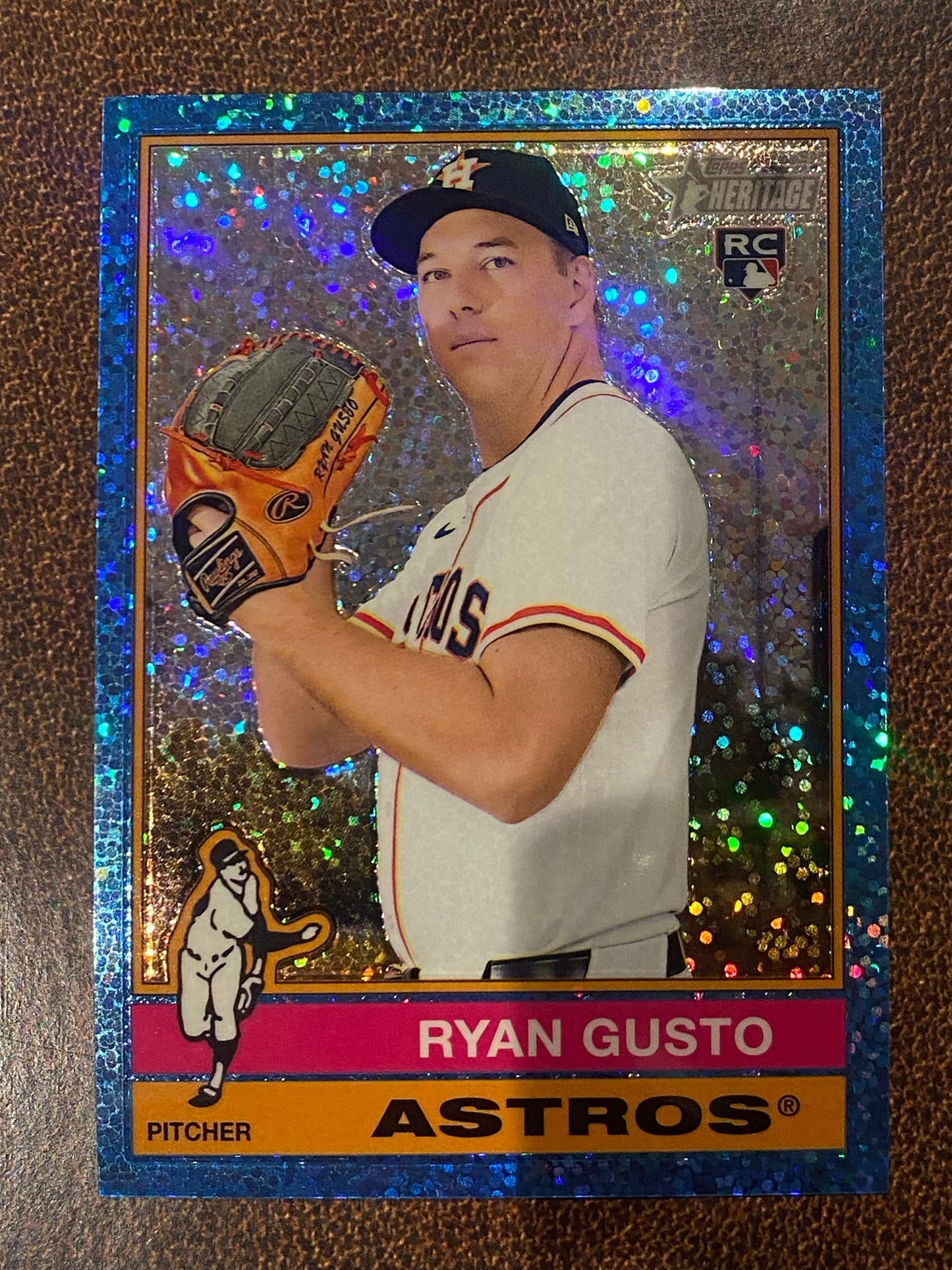 Ryan Gusto - 2025 Topps Heritage High Number - Blue Sparkle - Astros