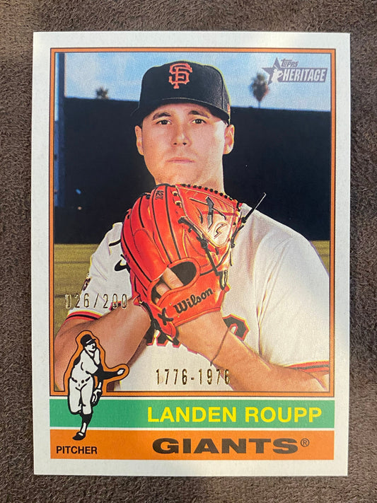 Landen Roupp - 2025 Topps Heritage High Number - Bicentennial /200 - Giants