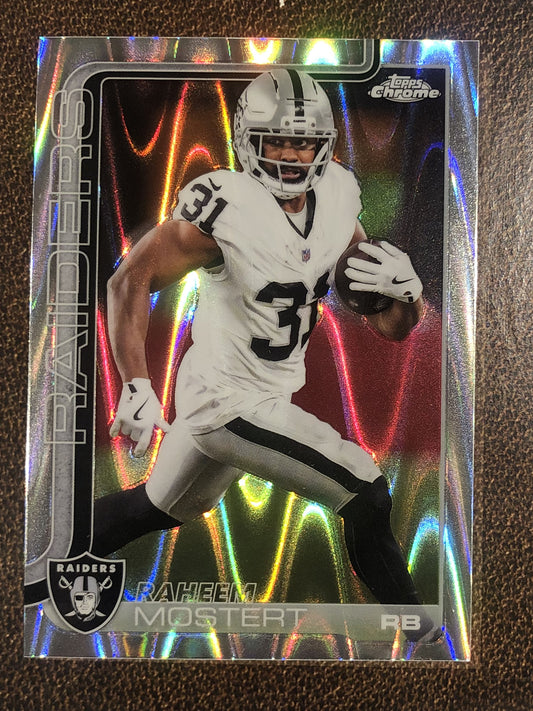 Raheem Mostert - 2025 Topps Chrome - Raywave Refractor - Raiders