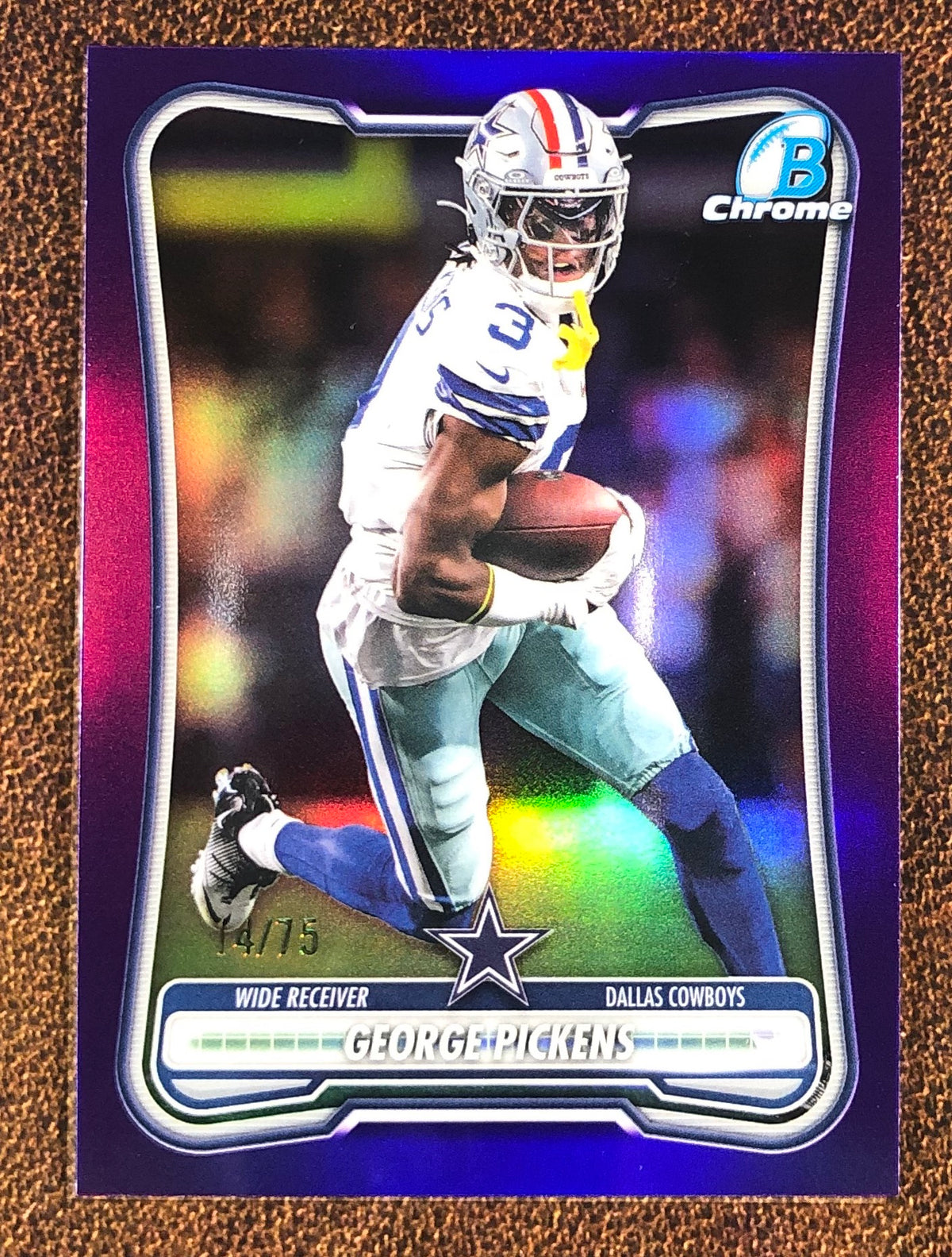 George Pickens - 2026 Bowman - PURPLE Chrome Refractor /75 - Cowboys