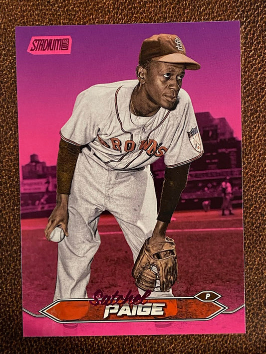 Satchel Paige - 2024 Topps Stadium Club - Pink Foil - Browns