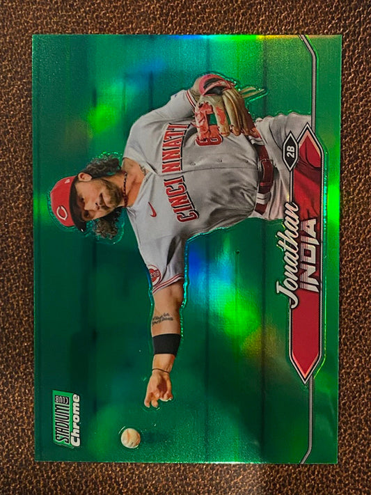 Jonathan India - 2024 Topps Stadium Club - Green Chrome Refractor - Reds