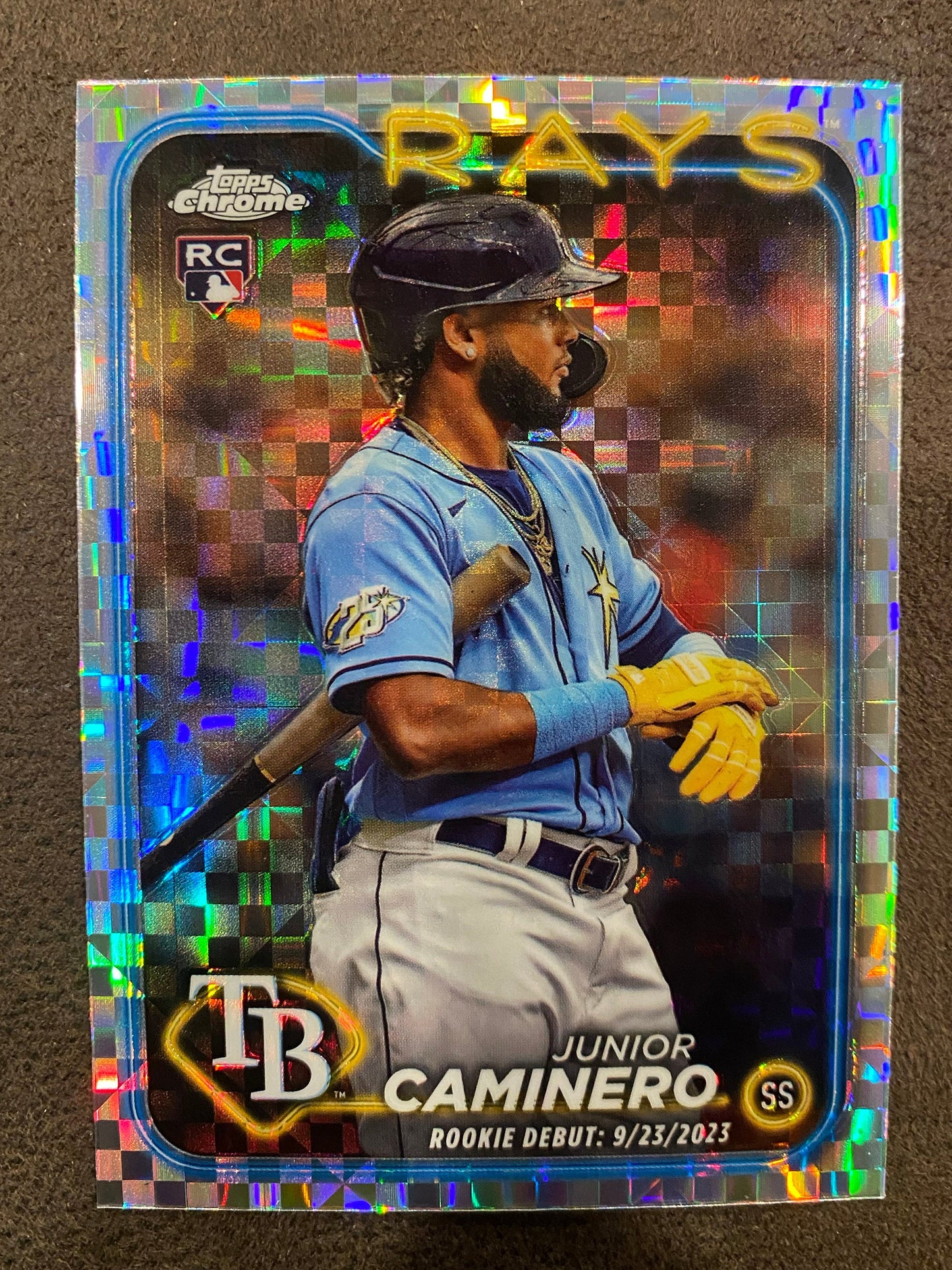 Junior Caminero - 2024 Topps Update Chrome - XFractor - Rays