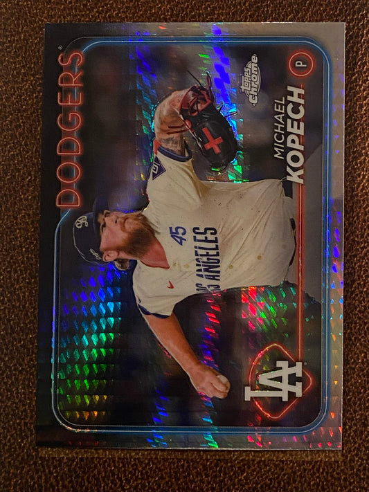 Michael Kopech - 2024 Topps Chrome Update - Prism Refractor - Dodgers