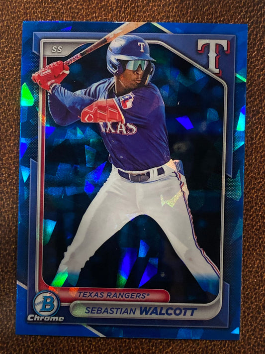 Sebastian Walcott - 2024 Bowman Chrome - Sapphire - Rangers