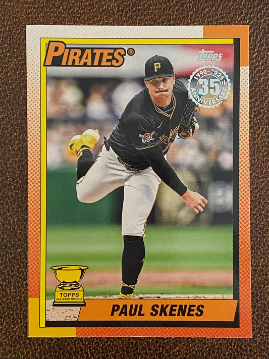 Paul Skenes - 2025 Topps Series 1 - 1990 Insert - Pirates