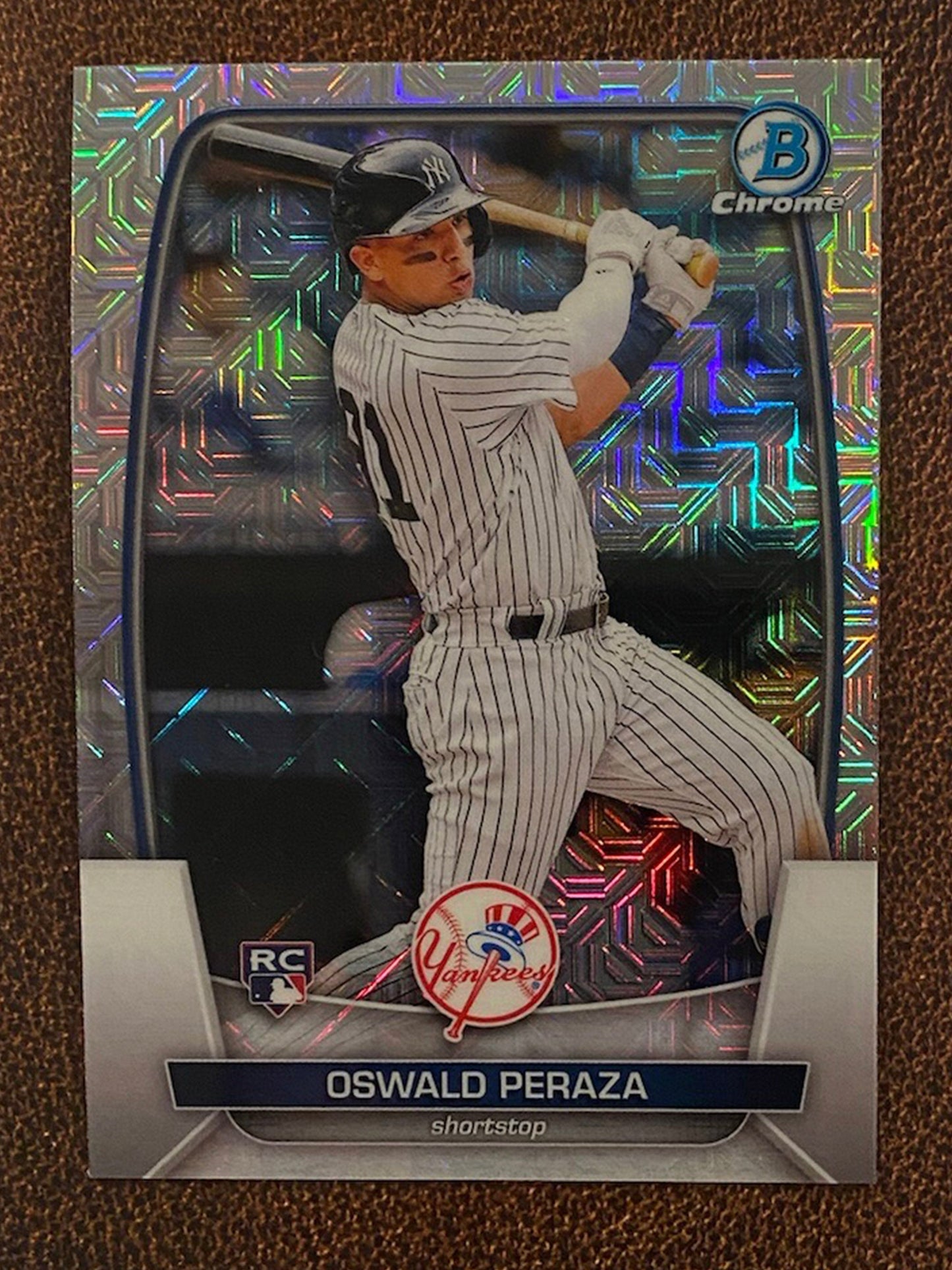 Oswald Peraza - 2023 Bowman - Mega Box Mojo Refractor - Yankees