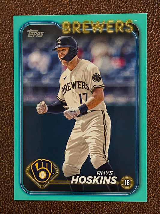 Rhys Hoskins - 2024 Topps Series 2 - Aqua Parallel - Brewers