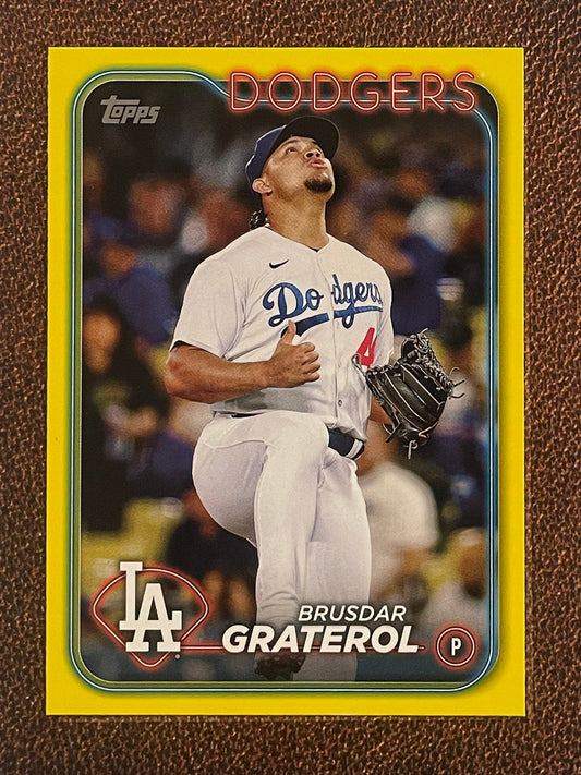 Brusdar Graterol - 2024 Topps Series 1 - Yellow Parallel - Dodgers