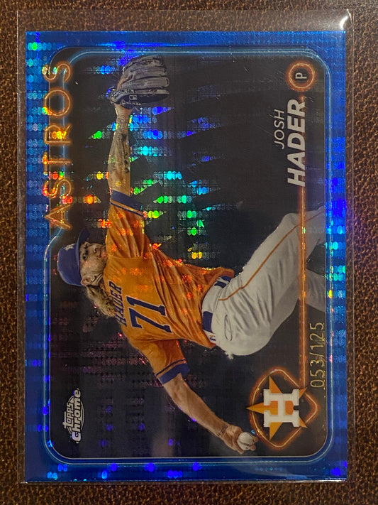 Josh Hader - 2024 Topps Chrome - Blue Sonar /125 - Astros