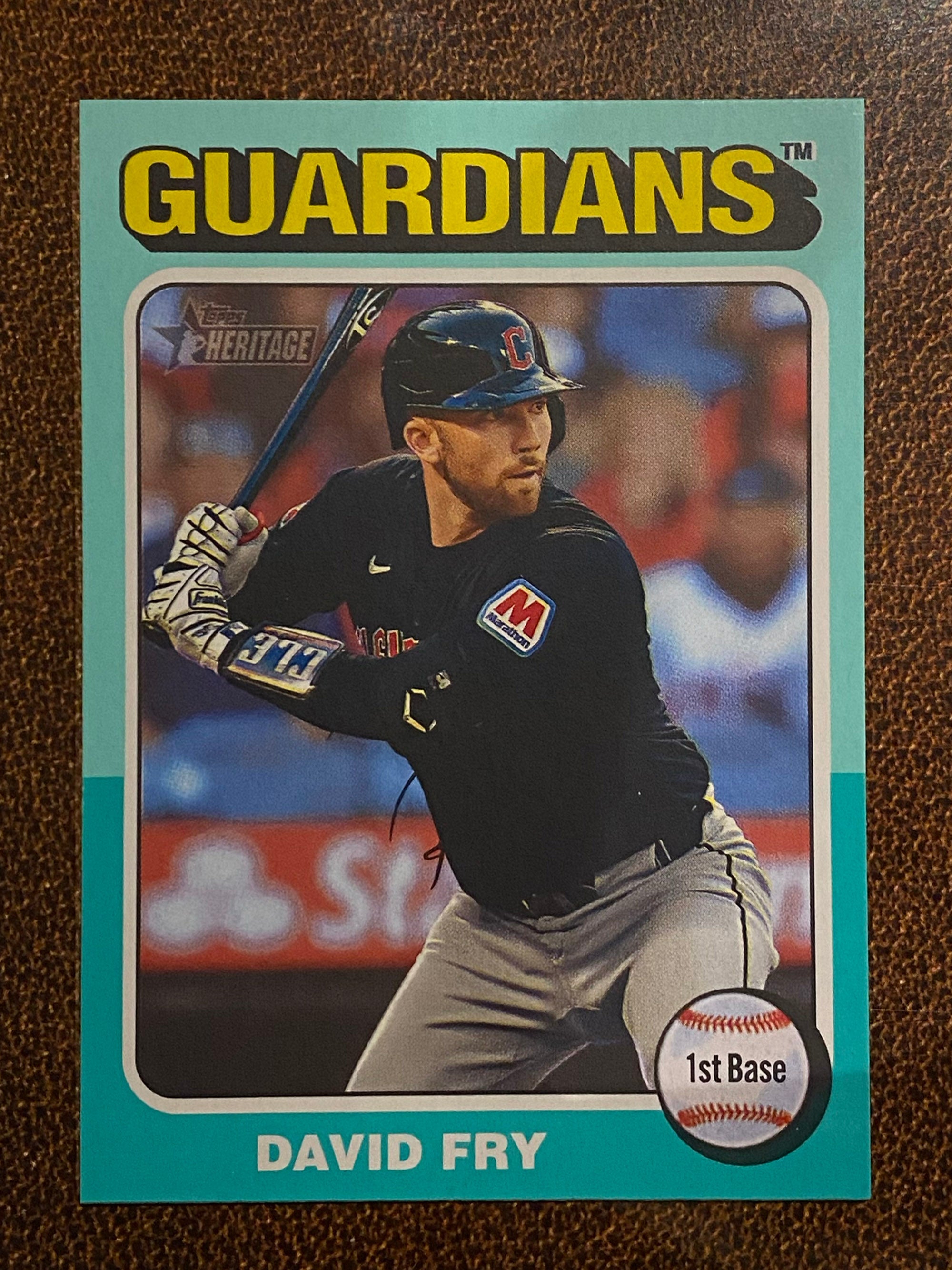 David Fry - 2024 Topps Heritage High Number - Aqua Border - Guardians ...