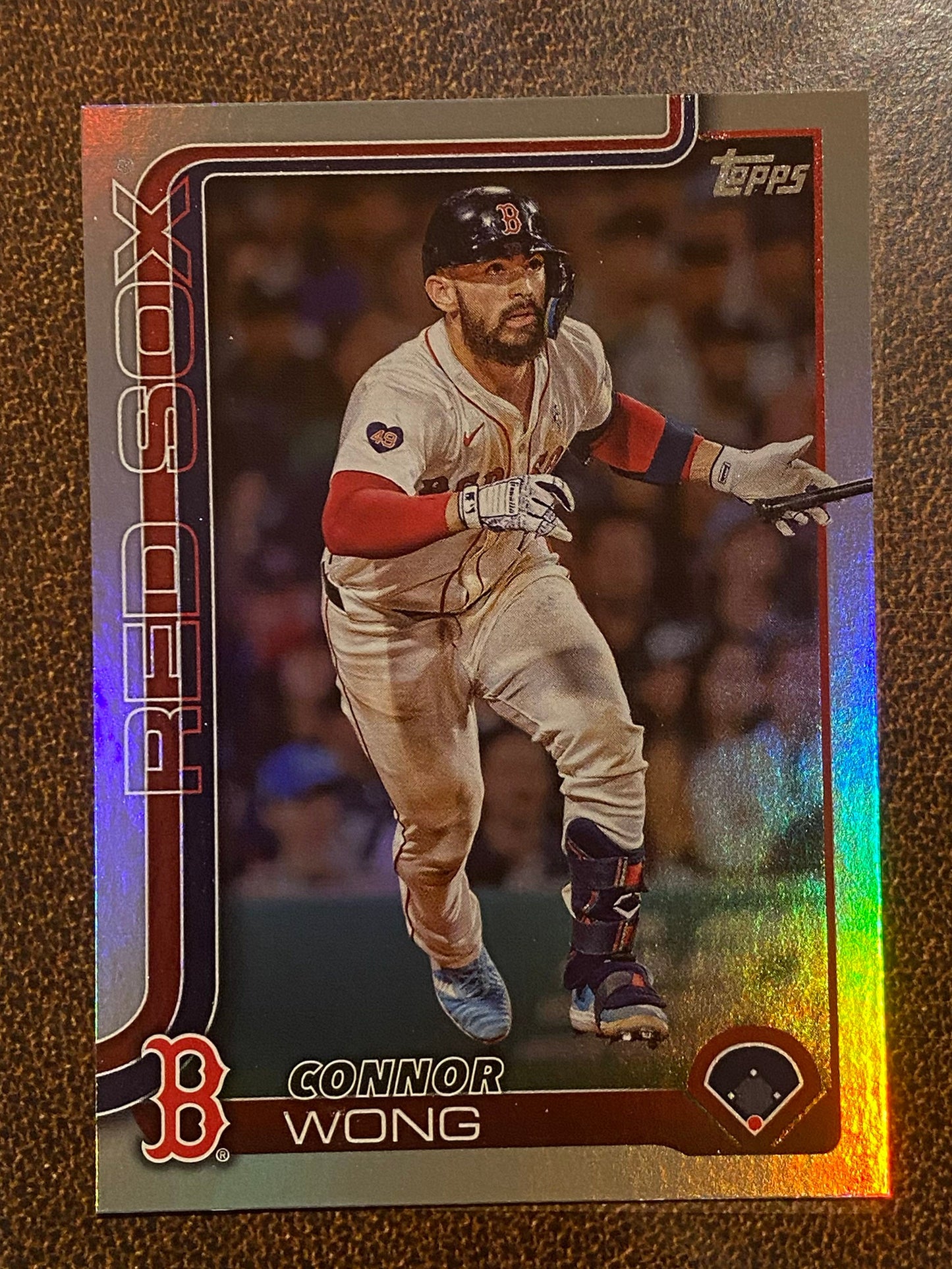 Connor Wong - 2025 Topps Series 1 - Rainbow Foil - Red Sox