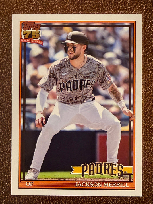Jackson Merrill - 2026 Topps Series 1 - 1991 Insert - Padres