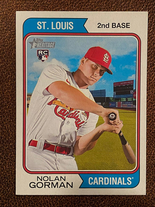 Nolan Gorman - 2023 Topps Heritage - Base Card - Cardinals