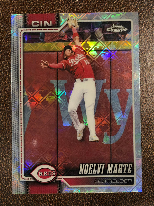 Noelvi Marte - 2026 Topps Chrome Logofractor - Base Logofractor - Reds
