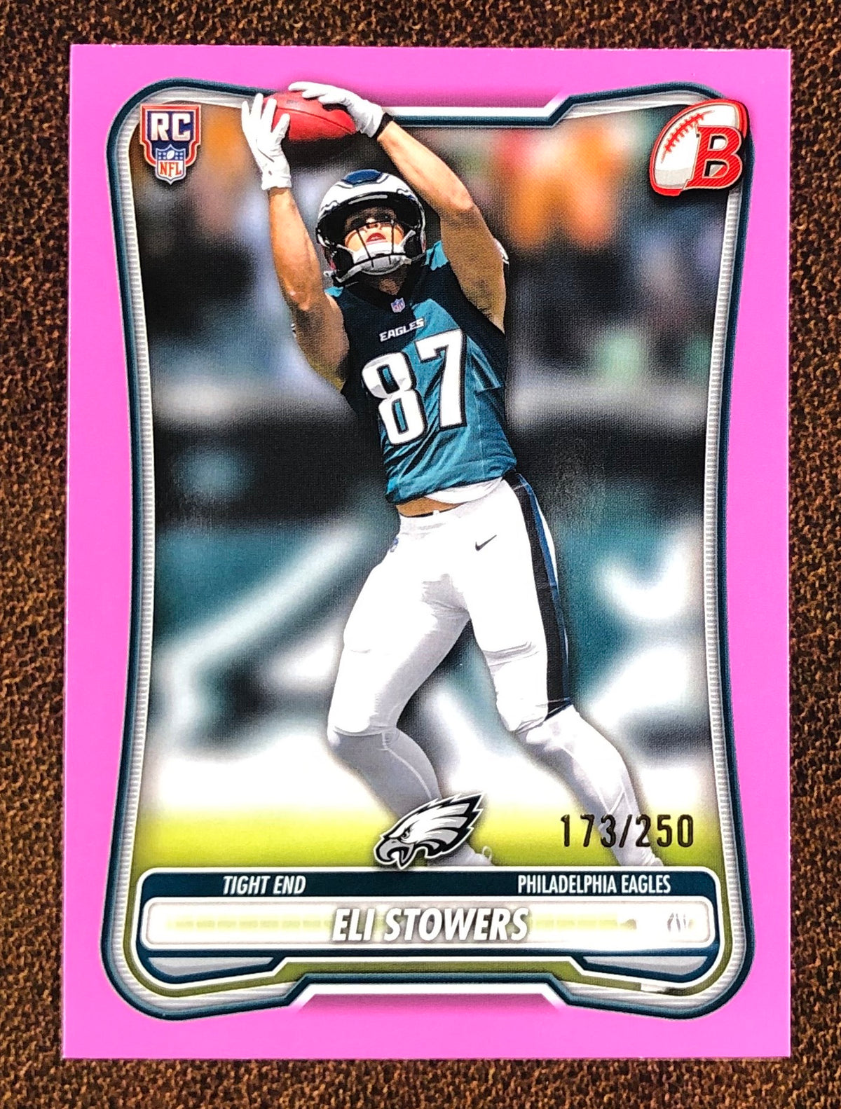 Eli Stowers - 2026 Bowman - PINK Paper /250 - Eagles