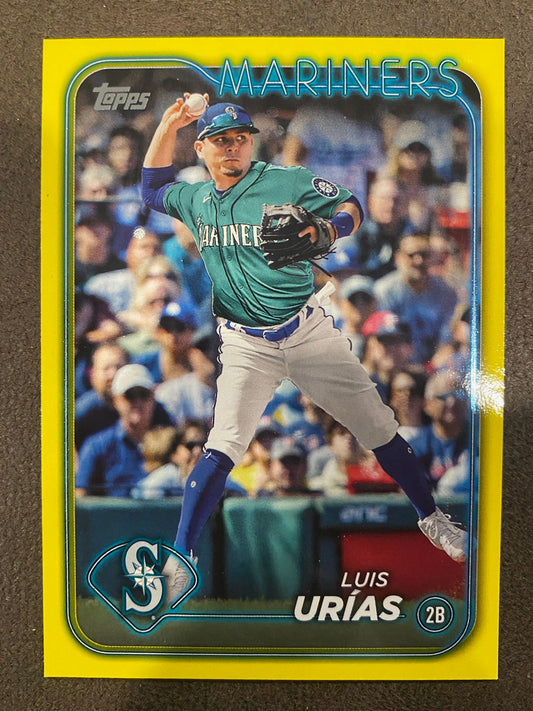 Luis Urias - 2024 Topps Series 2 - Yellow Parallels - Mariners