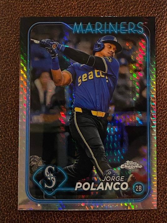 Jorge Polanco - 2024 Topps Chrome Update - Prism Refractor - Mariners