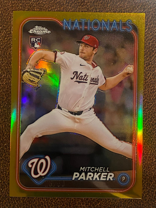 Mitchell Parker - 2024 Topps Chrome - True Gold Refractor /50 - Nationals