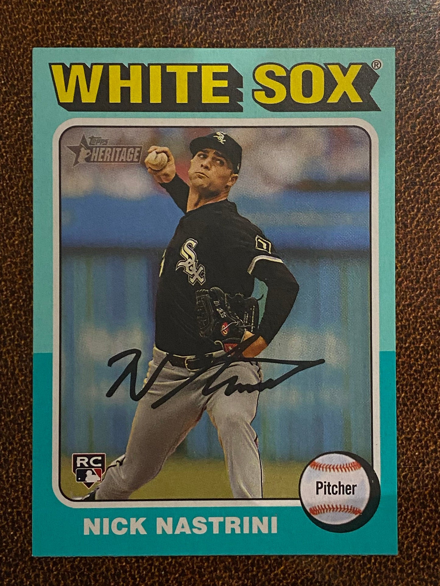 Nick Nastrini - 2024 Topps Heritage High Number - Aqua Border - White Sox