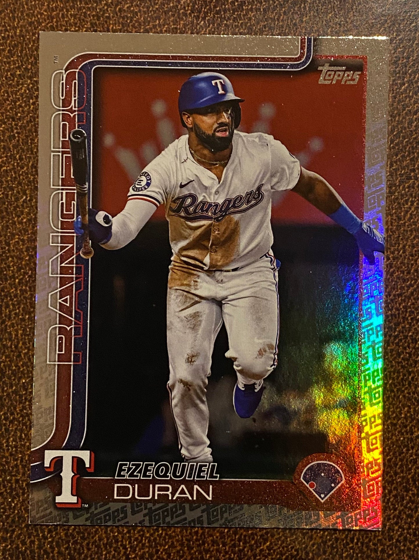 Ezequiel Duran - 2025 Topps Series 2 - Fanatics Exclusive Topps Foil Border - Rangers