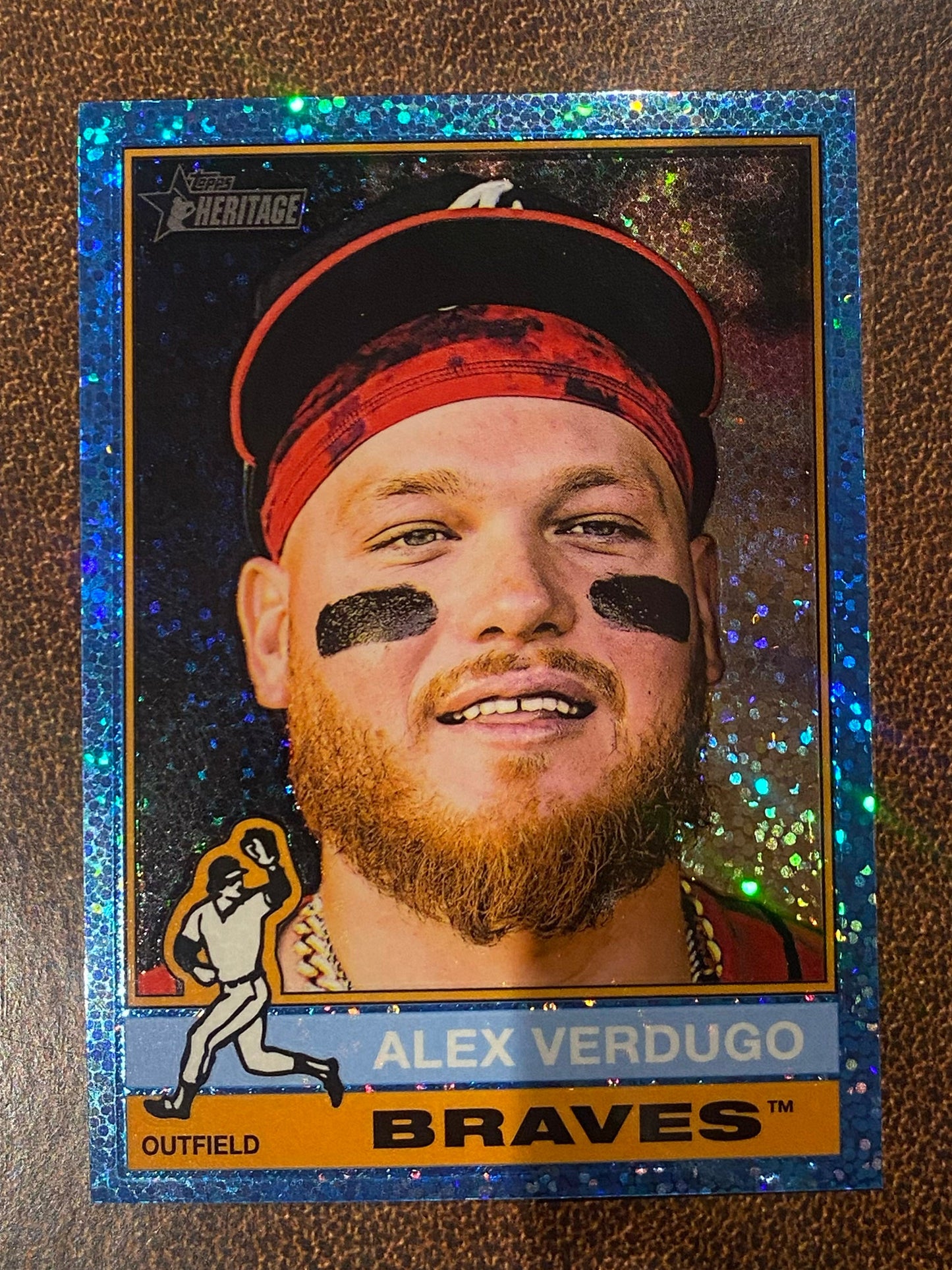 Alex Verdugo - 2025 Topps Heritage High Number - Blue Sparkle - Braves