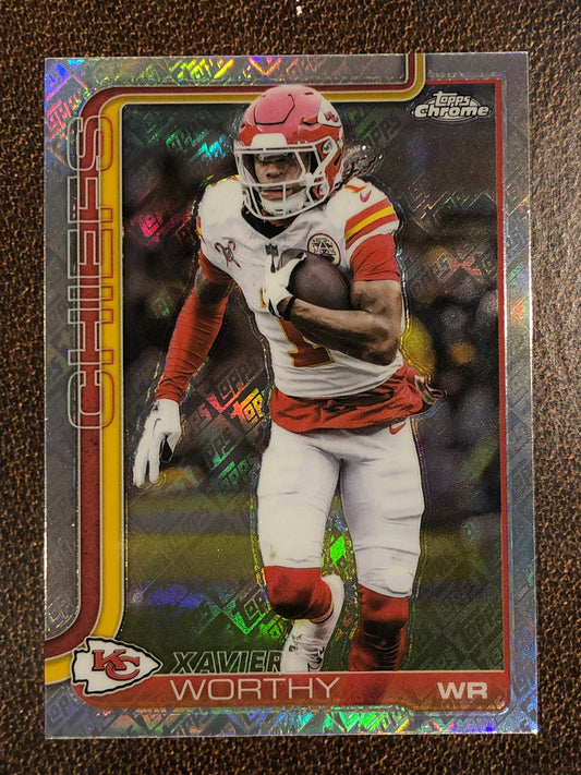 Xavier Worthy - 2025 Topps Chrome - Topps Foil - Chiefs