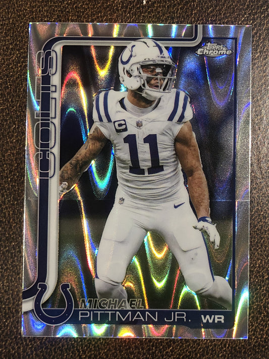 Michael Pittman Jr. - 2025 Topps Chrome - Raywave Refractor - Colts