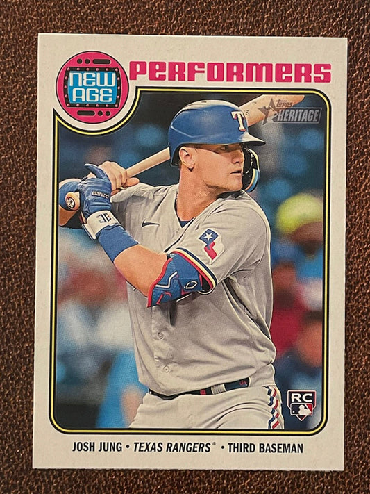 Josh Jung - 2023 Topps Heritage - New Age Performers Insert - Rangers