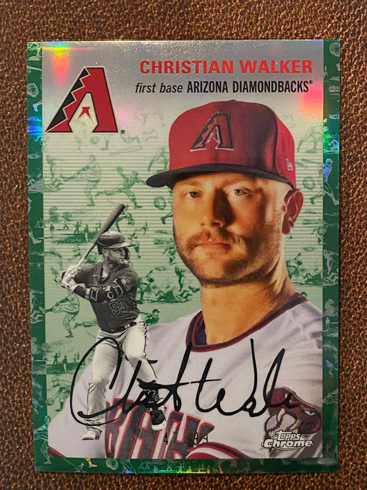 Christian Walker - 2023 Topps Chrome Platinum Anniversary - Green Toile /99 - Diamondbacks