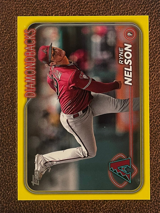 Ryne Nelson - 2024 Topps Series 1 - Yellow Parallel - Diamondbacks