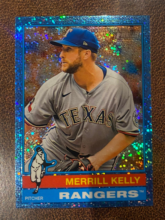 Merrill Kelly - 2025 Topps Heritage High Number - Blue Sparkle - Rangers