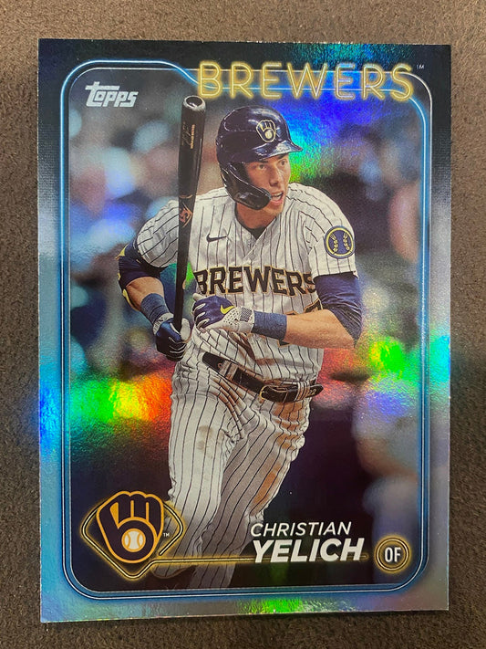 Christian Yelich - 2024 Topps Series 1 - Rainbow Foil - Brewers