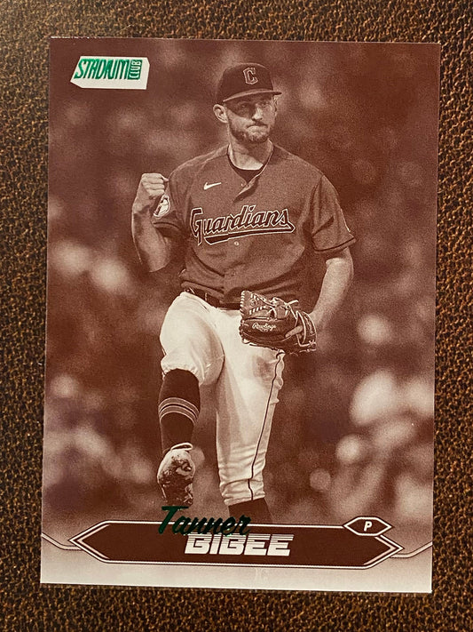 Tanner Bibee - 2024 Topps Stadium Club - Sepia - Guardians